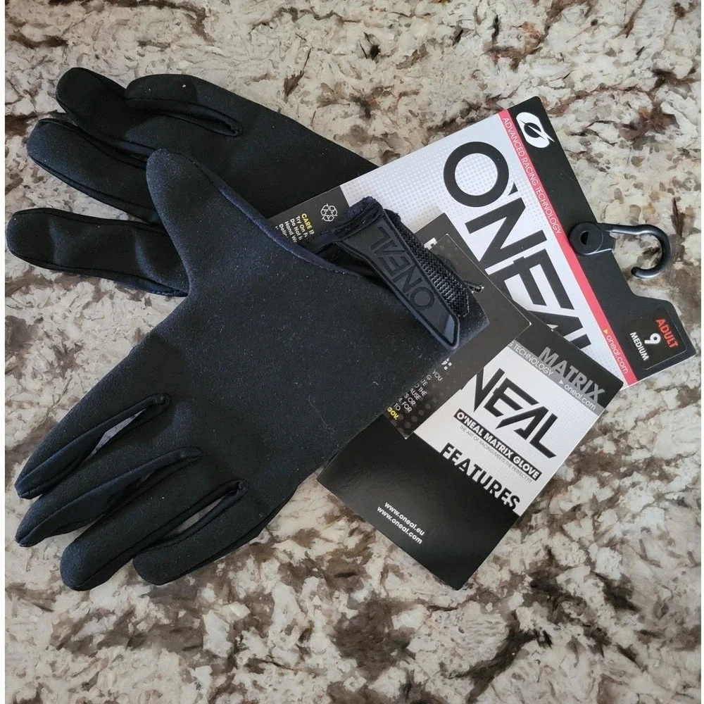 O'Neal Matrix Stacked Gloves Adult 9 Medium Black Bike Motocross MTB
